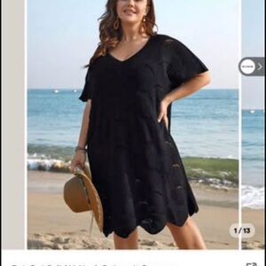 Black Beach Cover-Up Dress